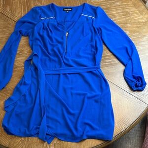Vibrant Blue Long Sleeve Dress